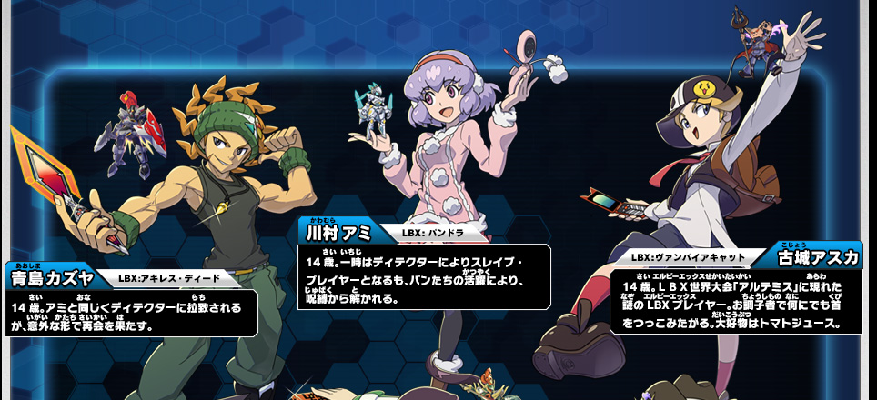 キャラクター ストーリー ダンボール戦機w 超カスタム キャラクター ストーリー ダンボール戦機w 超カスタム