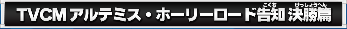 TVCM アルテミス・ホーリーロード告知 決勝篇